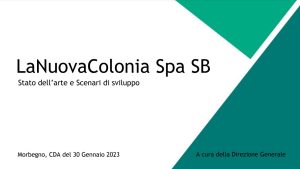 Slide organigramma e composizione societaria Nuova Colonia